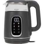 Adler AD 1305 GS, 2200 W, 1, 7 л, Сензорно управление, Филтър за люспи, Пластмаса-стъкло, Сиво-сребрист, Електрическа кана (AD 1305 GS)