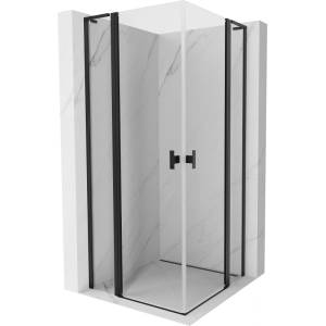 Mexen Mist L Duo отваряема душ кабина 90 x 90 см, прозрачна, черна - 8A4L-090-090-70-00 (8A4L-090-090-70-00)