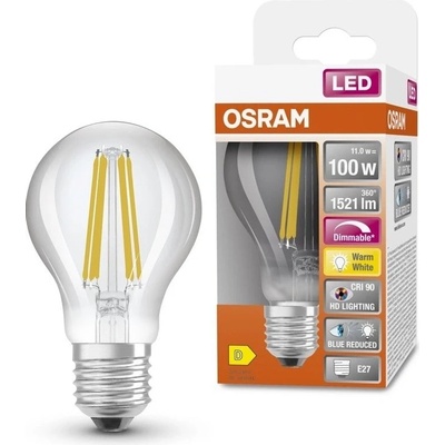 Osram 4058075602533 Stmívatelná LED průhledná žárovka E27 11 W SUPERSTAR, teplá bílá