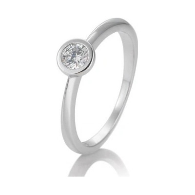 Sofia Diamonds prsteň z bieleho zlata s diamantom BE41 85130 6