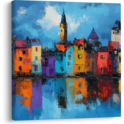 Obraz živé městské odrazy - 70x70