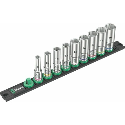 WERA Sada predĺžených nástrčných kľúčov 3/8" na magnetickej lište, 9 dielna