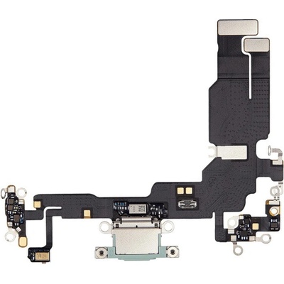 AppleKing nabíjací a audio flex konektor pre iPhone 15 - zelený