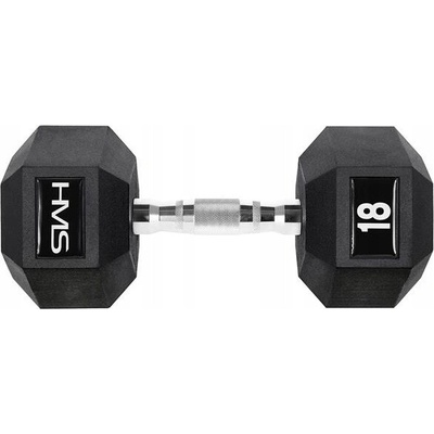 HMS Hex Pro pogumovaná jednoručka 1 x 18 kg
