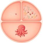 Sassi Силиконова чиния с вакуум Sassi - Slurpy The Octopus, розова (SSSI0672)