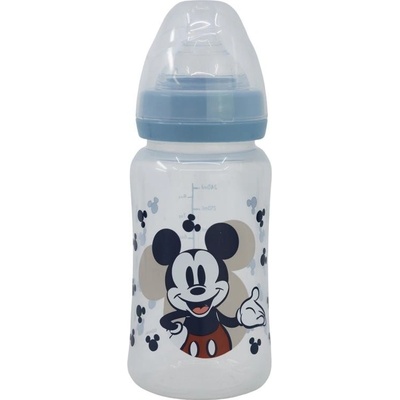 Stor dojčenská antikoliková fľaša Mickey Mouse Baby Blue 240ml 10402