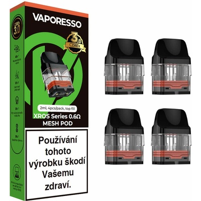 Vaporesso XROS Pod Series Mesh cartridge 0,6ohm 4 ks