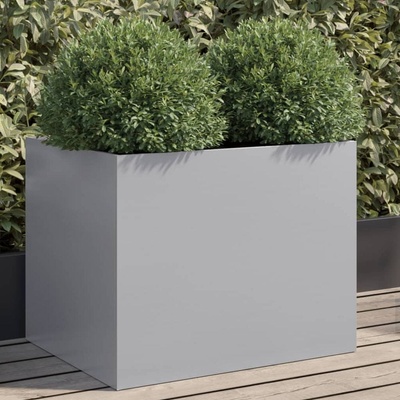 Greatstore Truhlík stříbrný 62 x 47 x 46 cm pozinkovaná ocel