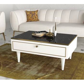 Image 1 of ASIR GROUP Масичка за кафе RAVENNA 60x90 cм бяла (AS1289)