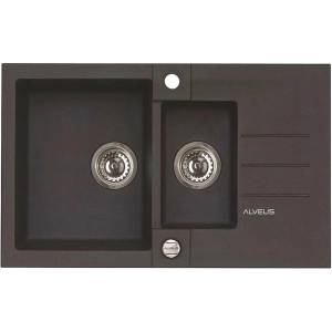 Alveus Композитна мивка Alveus Rock 70 черна 78x48 см (1090955) Мивка за вграждане
