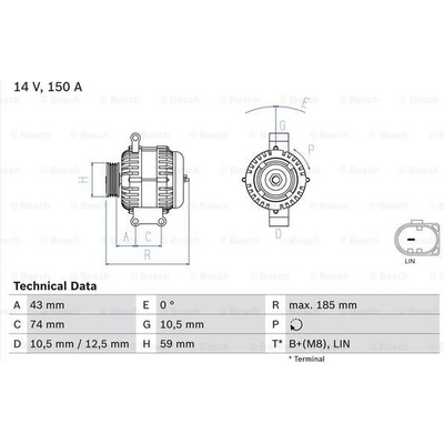 BOSCH Alternátor 0986082580