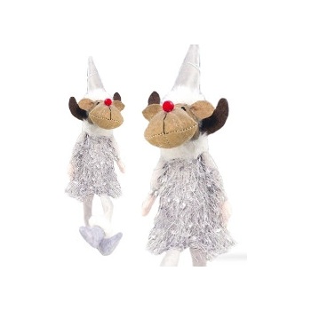 eCa RSN01 Vianočné dekorácie Sob 37 cm šedý