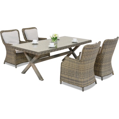 Garden Point cappuccino London ратан сервиз за 4 души (GAP433-4)