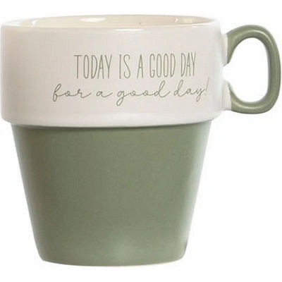 Item international Порцеланова чаша за кафе с надпис 285мл, зелена (2003)