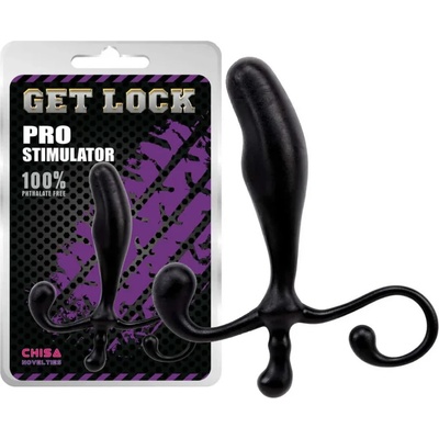 Простатен стимулатор за анален масаж, 12, 5см. - Get Lock Pro Black (CHISA00053)