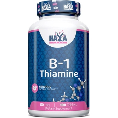 Haya Labs Vitamin B-1 Thiamine, 50 mg, 100 таблетки, Haya Labs