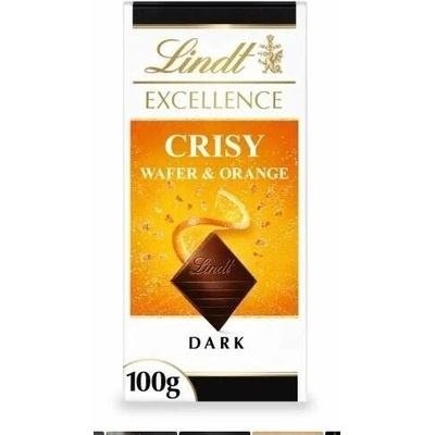 Lindt Excellence Hořká s kousky sušenek a kousky s chutí pomerančové šťávy 100 g