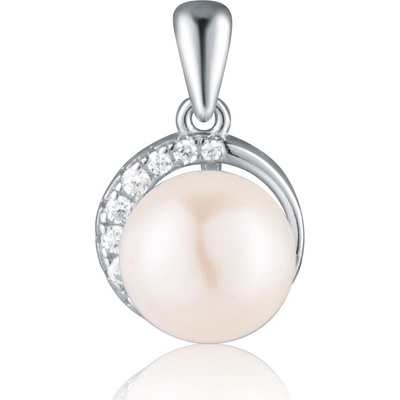 JVD Dámský stříbrný přívěsek s růžovou perlou SVLP0952SH2P100