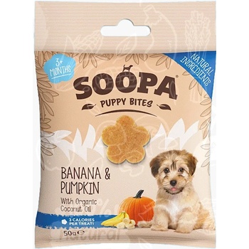 Soopa Zdravé maškrty pre šteňatá Banán a Tekvica 50 g