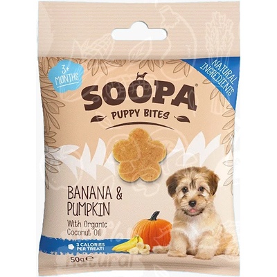 Soopa Zdravé maškrty pre šteňatá Banán a Tekvica 50 g