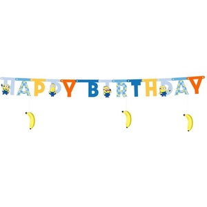 Party Deco Банер Happy Birthday Minions, 50 x 153 см (GRL130)