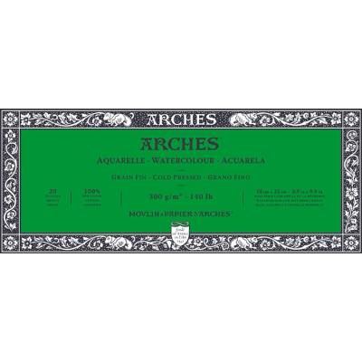 Arches Akvarelový blok CP prírodná biela 300 g/m² 20 listov10 × 25 cm
