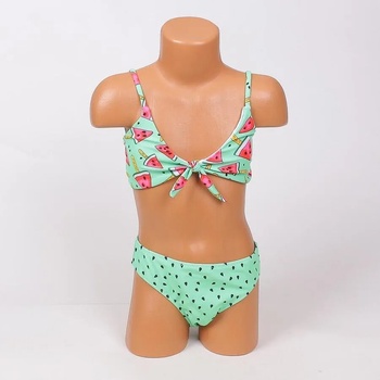 Image 1 of Юношески бански в млечно зелено с диня