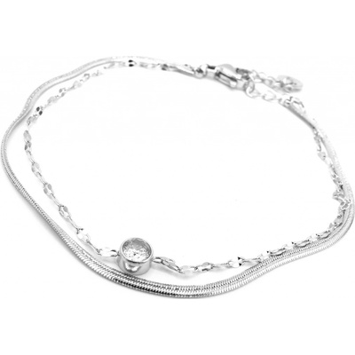 Steel Jewelry náramek chirurgická ocel JEMNÝ dvojitý NR231111