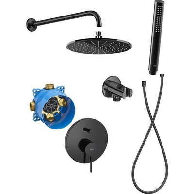 Roca Комплект за вграждане за вана/душ, Ona, 250 mm, черен гланц, A5A0B9ECN0+A525869403 +A5B5250CN0 + A5B3850CN0 + A5B3750CN0 + A5B0250CN0 + A5B3950CN0 (170187)