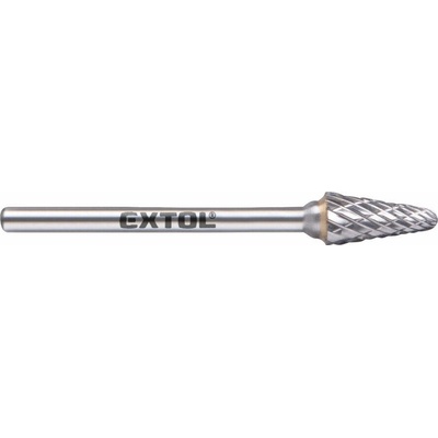 EXTOL INDUSTRIAL fréza karbidová kónická zakulacená 6*13mm, stopka 3mm, 8703883