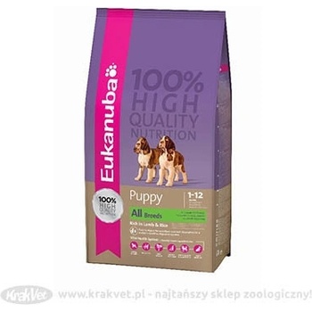 Eukanuba Puppy & Junior Lamb & Rice 2 x 12 kg