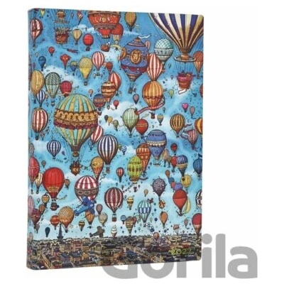 Paperblanks Balloon Festival Pierre the Maze Detective Midi 12-Month Softcover Dayplanner Elastic Band Closure Daily 2027
