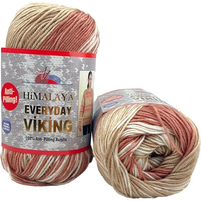 Himalaya příze Everyday Viking 70512 béžová bílá a terracotta