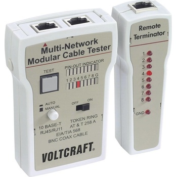 VOLTCRAFT CT-2 Určený pre RJ-45, BNC, RJ-11
