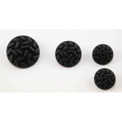 Luxusný kovový gombík - hrubá výzdoba - matný - čierny - priemer 1,8 cm
