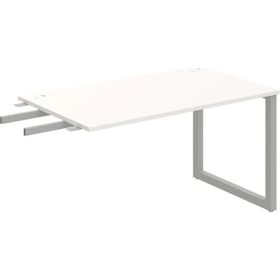 OFFICE PRO s.r.o. HOBIS prídavný stôl do uhla - US O 1400 RU, hĺbka 80 cm, biela