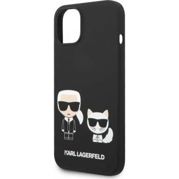 KARL LAGERFELD Гръб Karl Lagerfeld and Choupette Liquid Silicone Case за iPhone 14 Plus - Черен