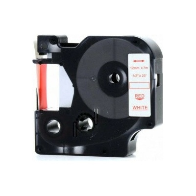 Alternatívna páska Dymo 45015, S0720550, 12 mm x 7 m červená tlač / biely podklad