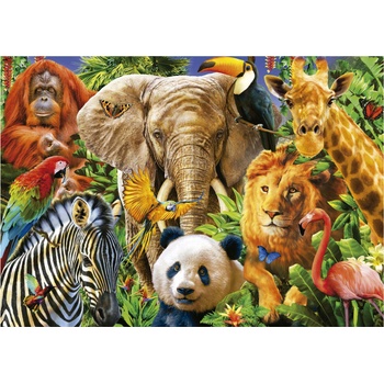 Image 1 of Educa - Puzzle Wild Animal Collage - 500 piese