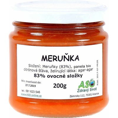 ASO Zdravý život meruňka doslazovaná Bio panelou 420 g
