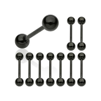Piercingate piercing do jazyka PCI00299 kuličky 6 černá