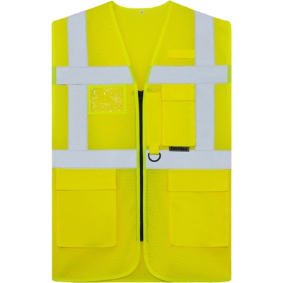 Korntex HI-VIS KXCMMF LARISA / Унисекс светлоотразителна мрежеста жилетка - HV жълта L (76CMMFzv803)
