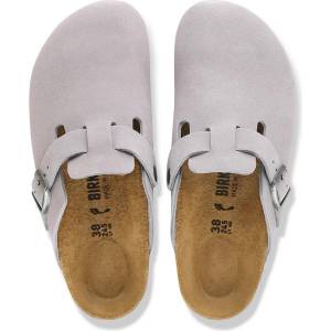 Birkenstock чехли сабо от велур Boston Suede Leather (1032695)