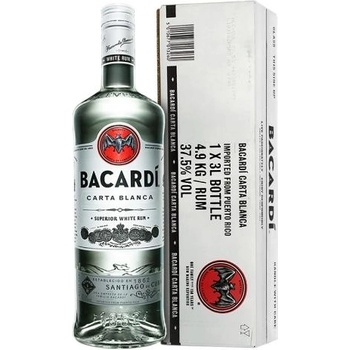Bacardi Carta Blanca 37,5% 3 l (kartón)
