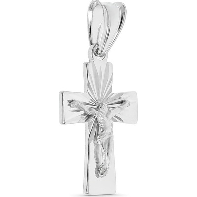 Argento Strieborný prívesok krížik s Ježišom 83813