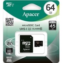 Pamäťové karty Apacer SDHC 64GB UHS-I U1 AP64GMCSX10U1-R