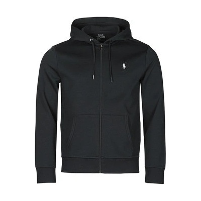 Polo Ralph Lauren Mikiny SWEATSHIRT A CAPUCHE ZIPPE EN JOGGING DOUBLE KNIT TECH LOGO PONY Černá