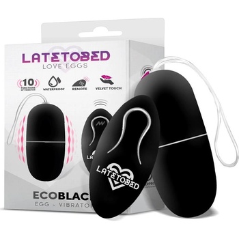 LateToBed Ecoblack Vibrating Egg with Remote Control Black