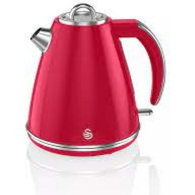 Swan Ретро кана Swan SK19020RN, бързо кипване, лесно изливане, 360-градусова основа, 1, 5 л, 3 kW, червена (SK19020RN)