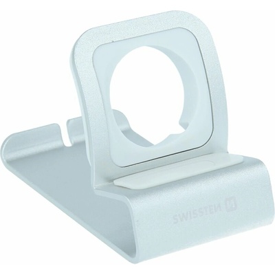 Swissten hliníkový stojan pre Apple watch strieborný 25005100